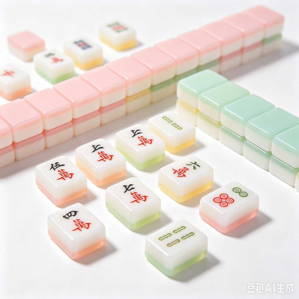 vivid color print mahjong set