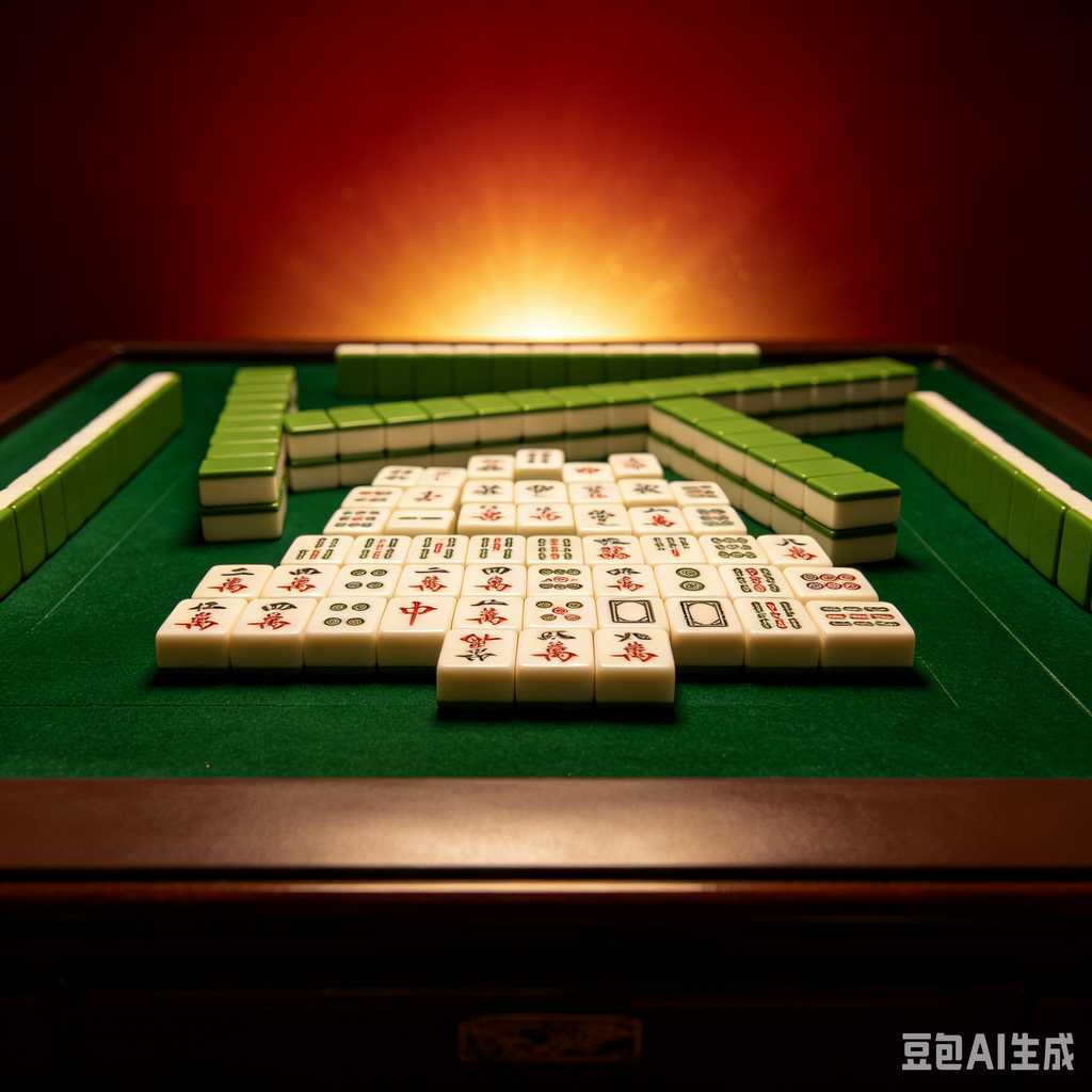 carved pattern mahjong set